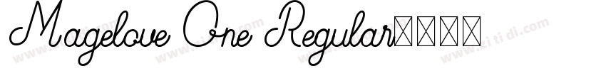 Magelove One Regular字体转换